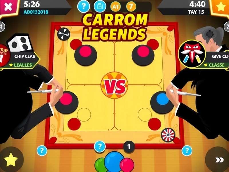 Carrom Turbo Legendary - Multiplayer Battle Carrom Turbo Legendary multiplayer mode showing two players competing