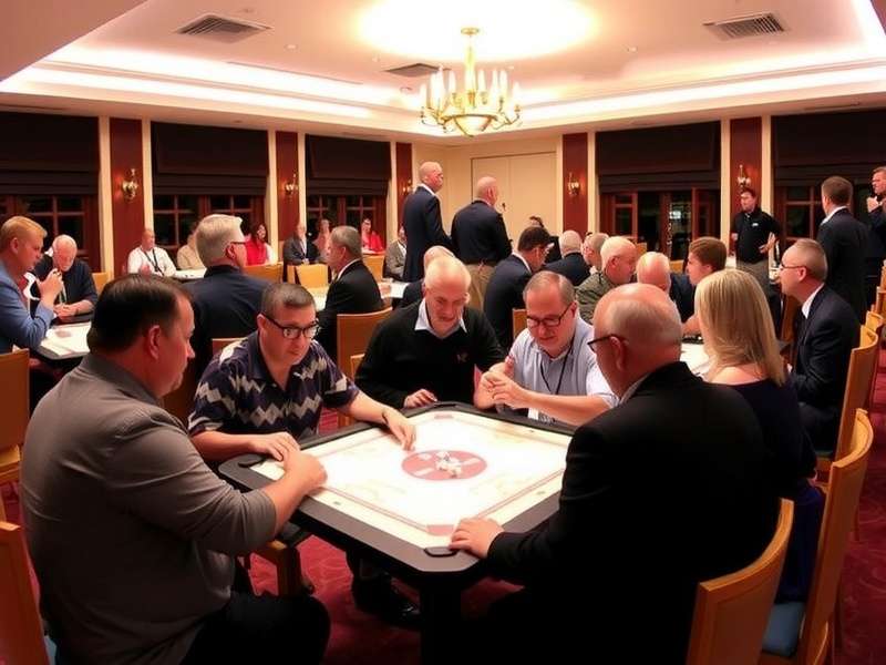 Carrom Turbo Legendary - National Championship Carrom Turbo Legendary National Championship finals with players and audience
